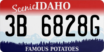 ID license plate 3B6828G