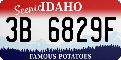 ID license plate 3B6829F