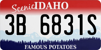 ID license plate 3B6831S
