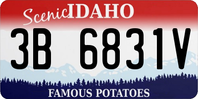 ID license plate 3B6831V