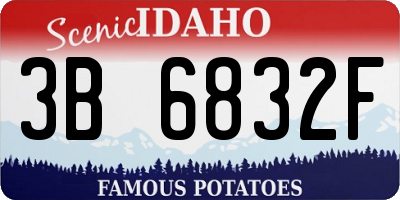 ID license plate 3B6832F
