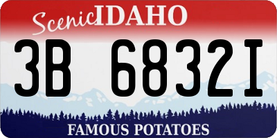 ID license plate 3B6832I