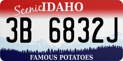 ID license plate 3B6832J