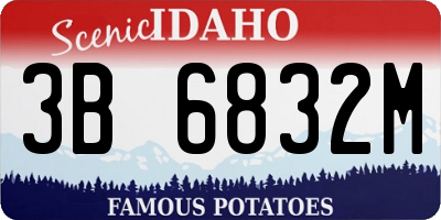 ID license plate 3B6832M