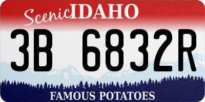 ID license plate 3B6832R
