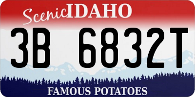 ID license plate 3B6832T