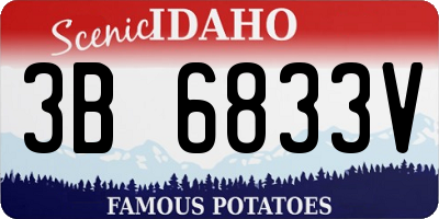 ID license plate 3B6833V