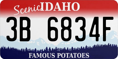 ID license plate 3B6834F