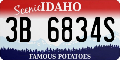 ID license plate 3B6834S