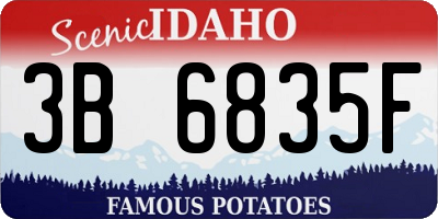 ID license plate 3B6835F