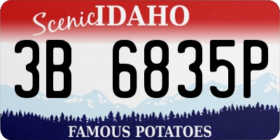 ID license plate 3B6835P