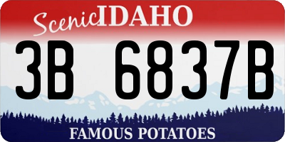 ID license plate 3B6837B