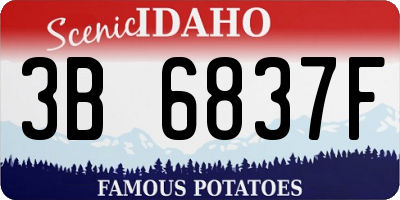 ID license plate 3B6837F