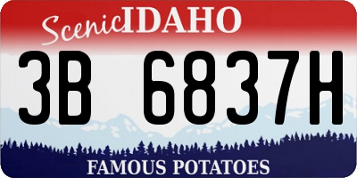 ID license plate 3B6837H