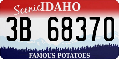 ID license plate 3B6837O