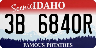 ID license plate 3B6840R