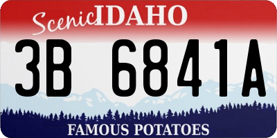 ID license plate 3B6841A