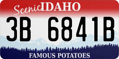 ID license plate 3B6841B