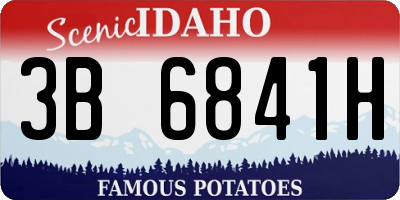 ID license plate 3B6841H