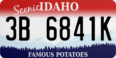 ID license plate 3B6841K