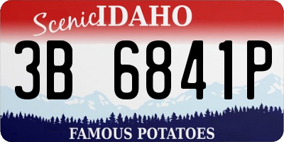ID license plate 3B6841P
