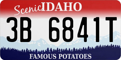 ID license plate 3B6841T