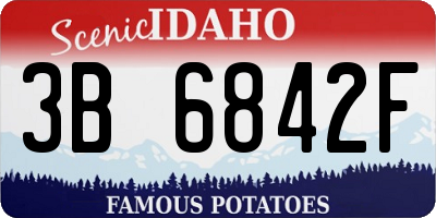 ID license plate 3B6842F