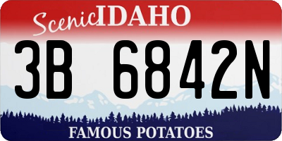 ID license plate 3B6842N