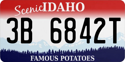 ID license plate 3B6842T