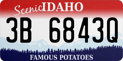 ID license plate 3B6843Q