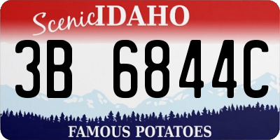 ID license plate 3B6844C