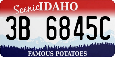 ID license plate 3B6845C