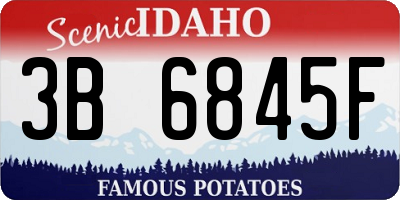 ID license plate 3B6845F