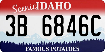 ID license plate 3B6846C