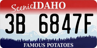 ID license plate 3B6847F