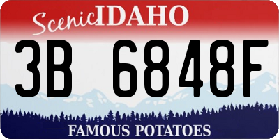 ID license plate 3B6848F