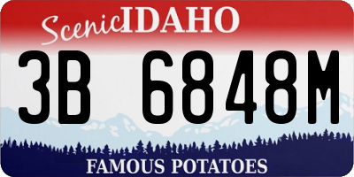 ID license plate 3B6848M