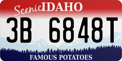 ID license plate 3B6848T