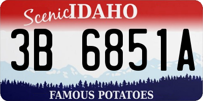 ID license plate 3B6851A
