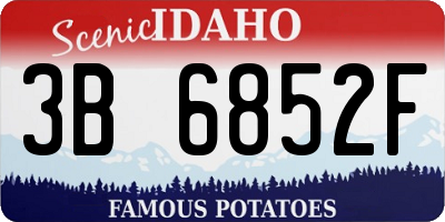 ID license plate 3B6852F