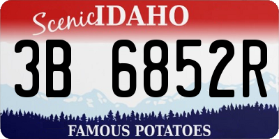 ID license plate 3B6852R