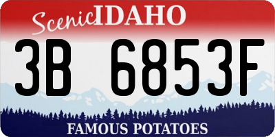 ID license plate 3B6853F