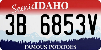 ID license plate 3B6853V