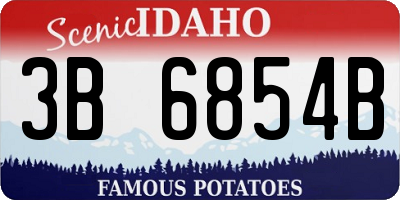 ID license plate 3B6854B