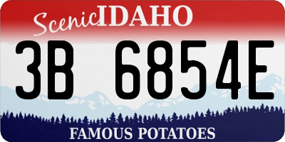 ID license plate 3B6854E