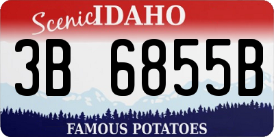 ID license plate 3B6855B