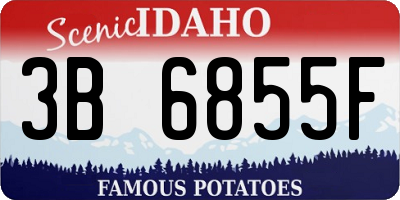 ID license plate 3B6855F