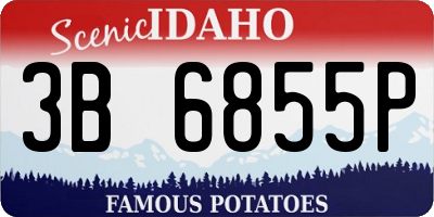 ID license plate 3B6855P