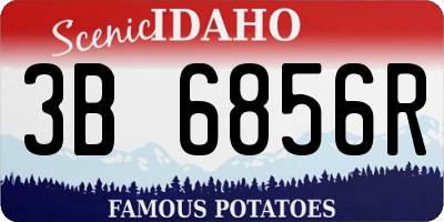ID license plate 3B6856R