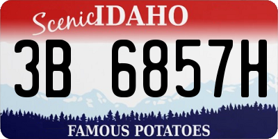 ID license plate 3B6857H